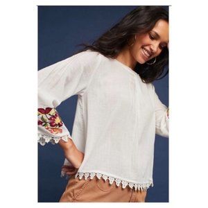 Velvet by Graham & Spencer Jeslyn Embroidered Top (Anthropologie)